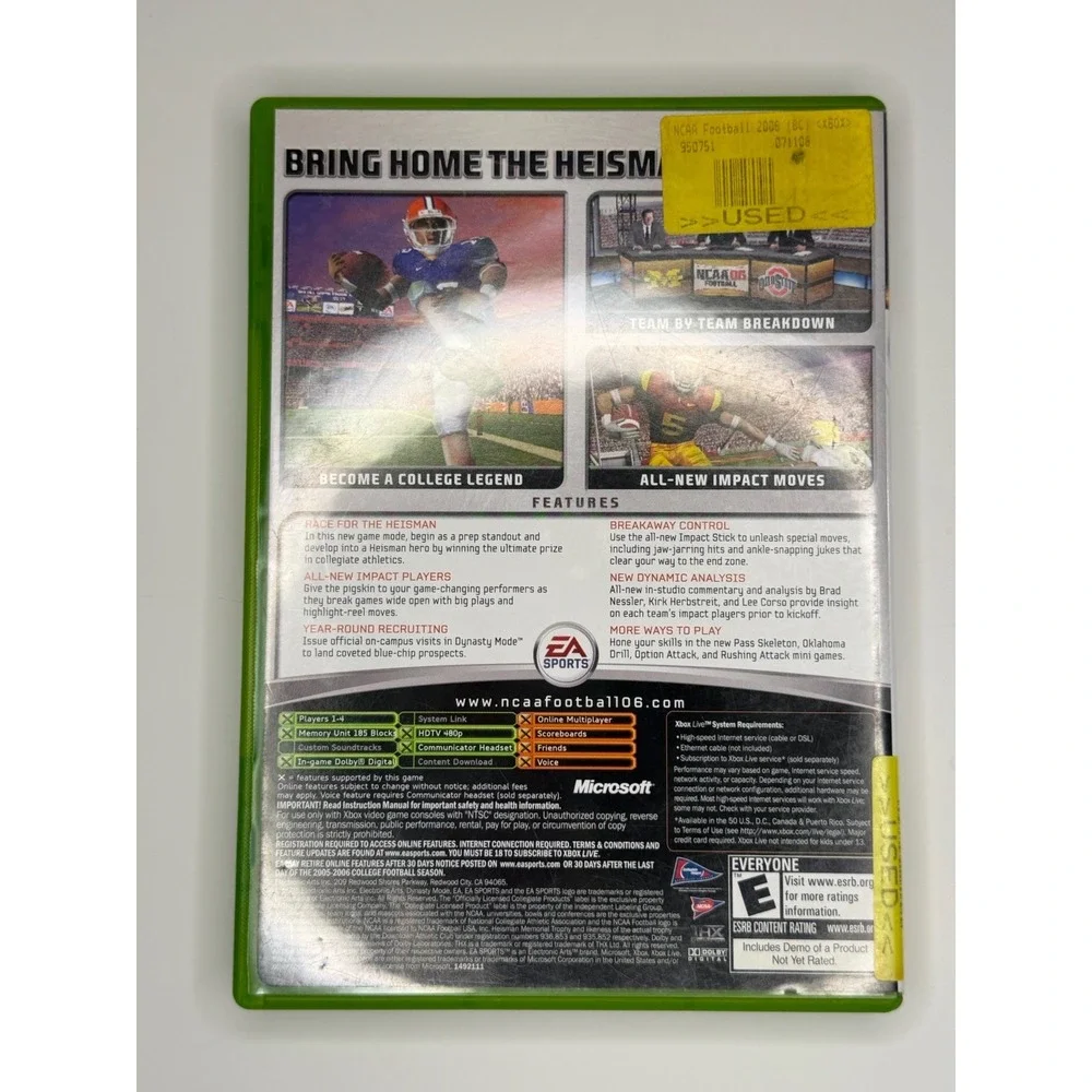 NCAA Football 06 | Xbox Original, 2005 | Complete CIB W/ Manual